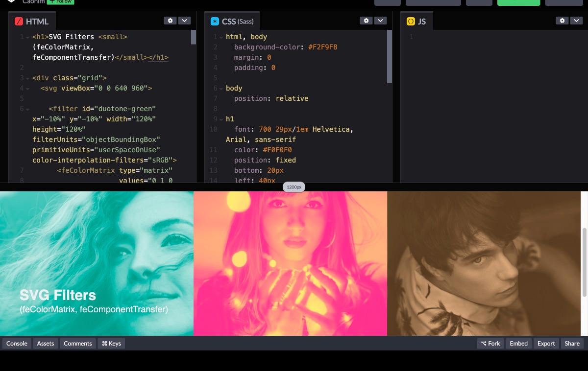 SVG filters (feColorMatrix, feComponentTransfer) | DRAWWWERS