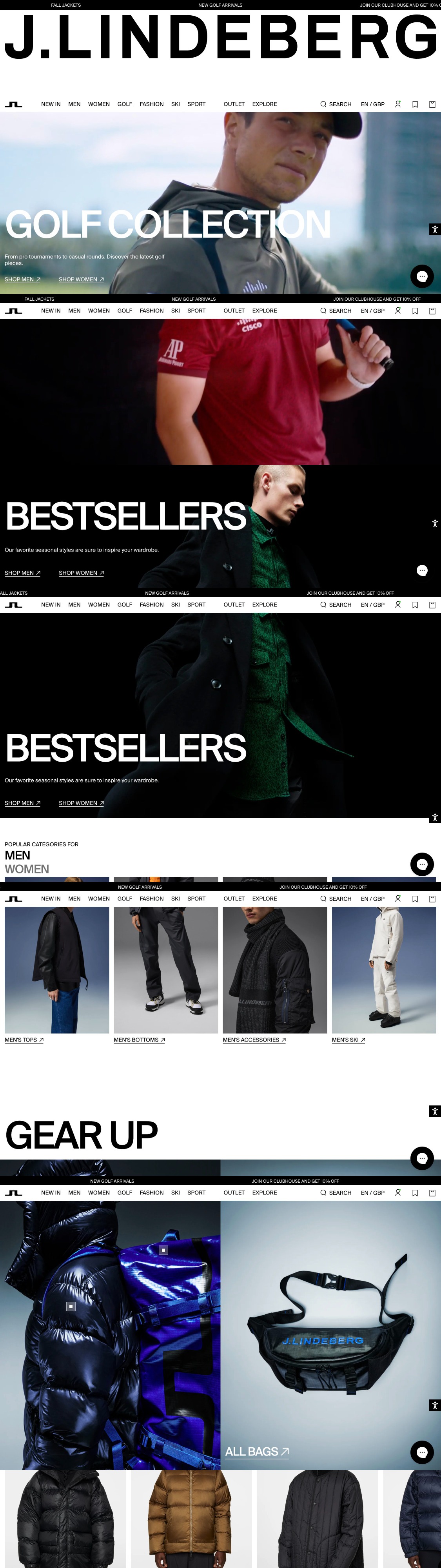 J.Lindeberg UK | Bridging Sport & Fashion | Shop the Official Website | DRAWWWERS