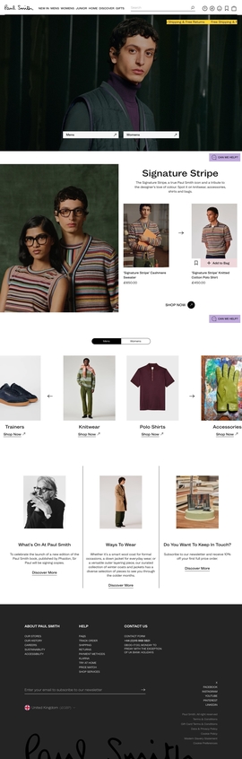 Shop Designer Men's & Women's Clothing, Shoes & Accessories - Paul Smith | DRAWWWERS