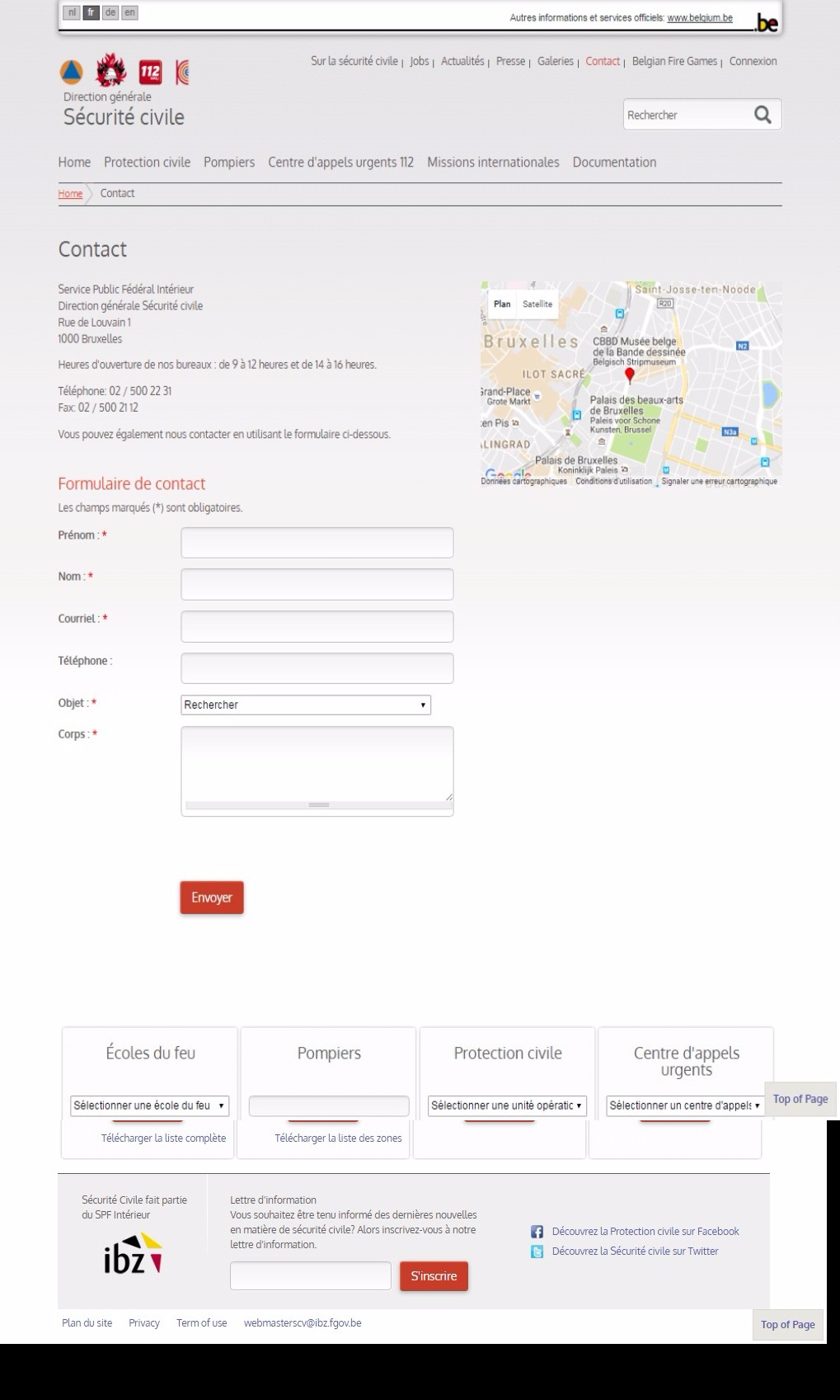 Contact | Sécurité civile | DRAWWWERS