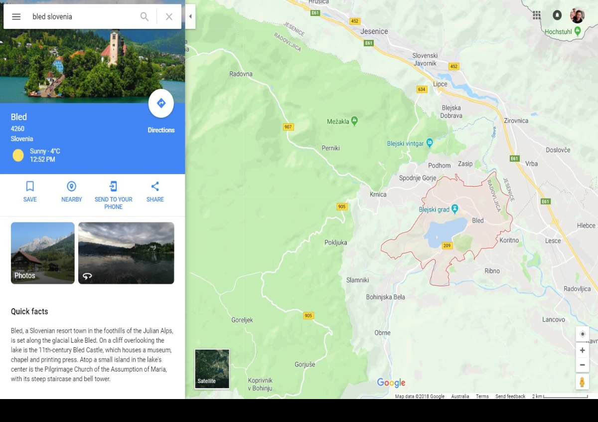 Bled - Google Maps | DRAWWWERS