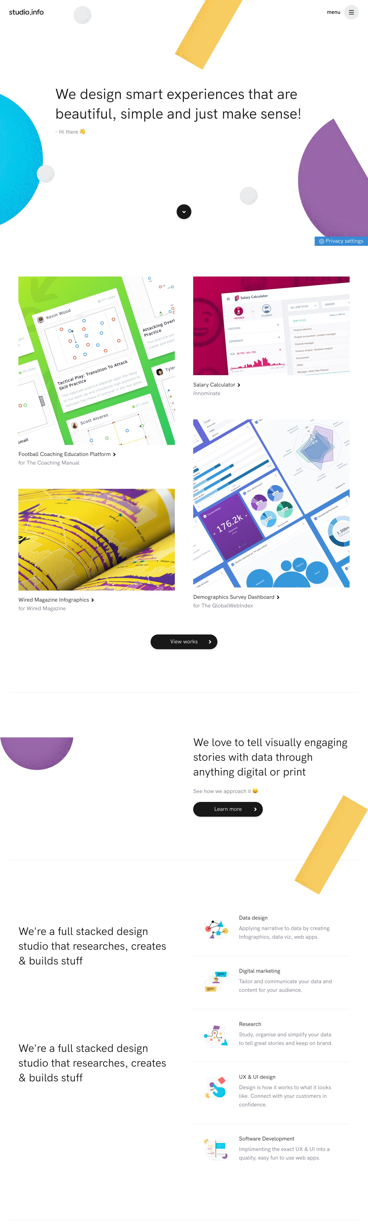 Creative Information Design Studio | Studio Dot Info | DRAWWWERS