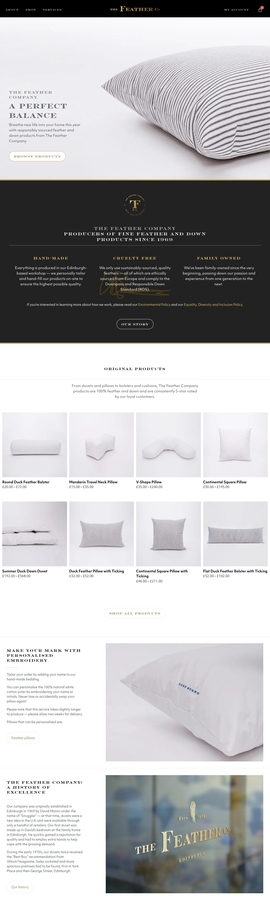 The Feather Company — Specialist feather and down products | DRAWWWERS