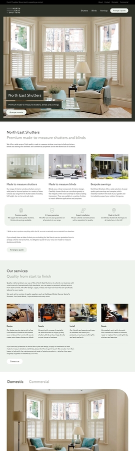 North East Shutters: Made to measure shutters, blinds and awnings | DRAWWWERS